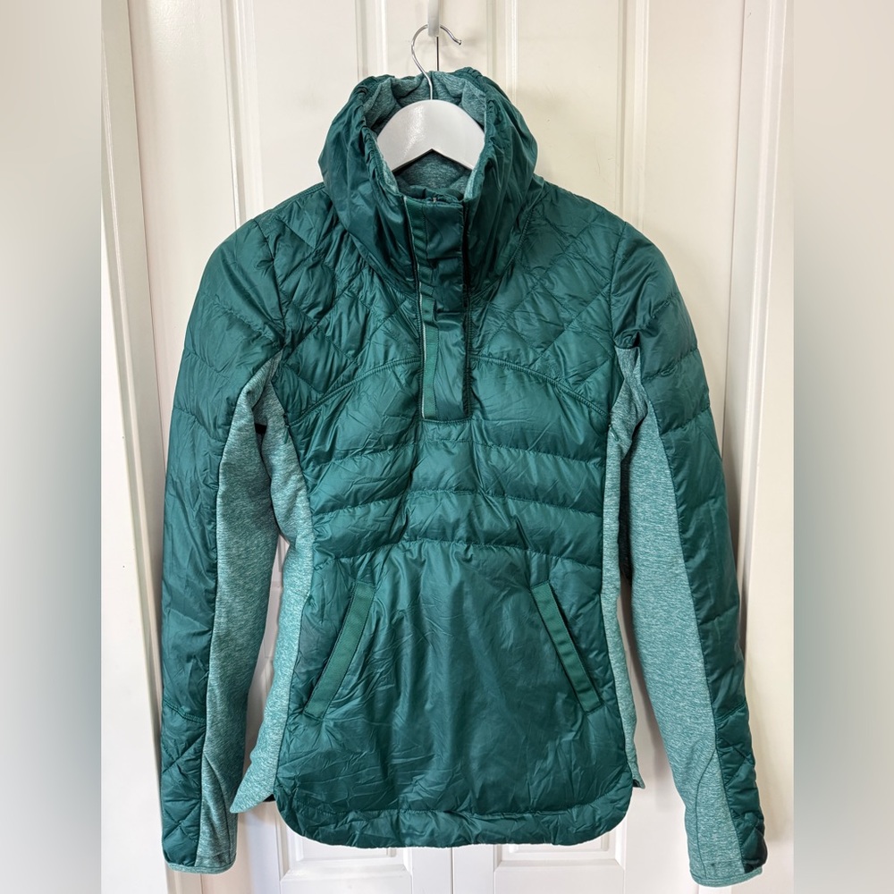 Lululemon Down For A Run Pullover Jacket | Size 4 | Forage Teal - Picture 4 of 6